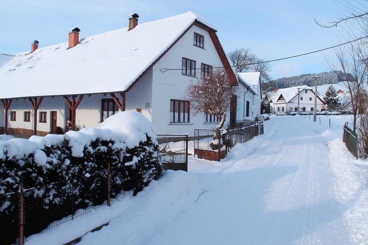 Pension Chalupa Pohádka in the winter