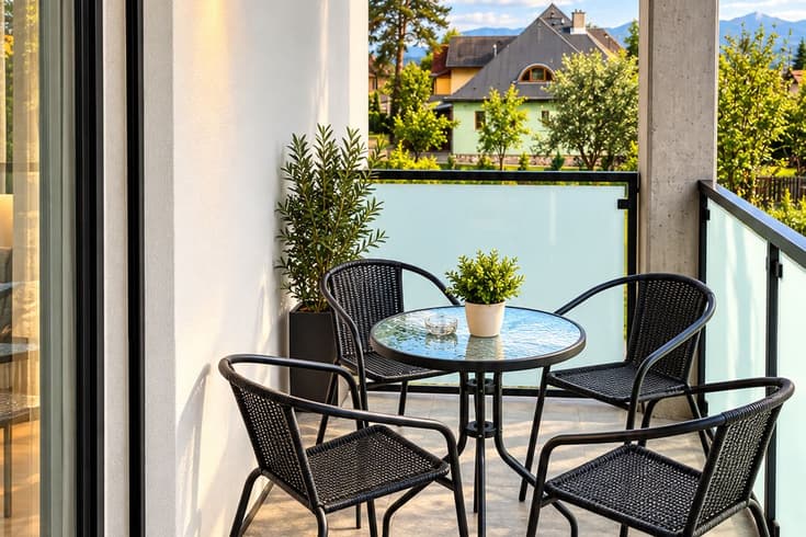 Štúdiový apartmán s balkónom Dvojlôžkové štúdio s 2 prístelkami - Apartments Javor
