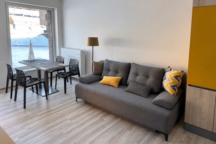 Apartmán s výhledem na sjezdovku