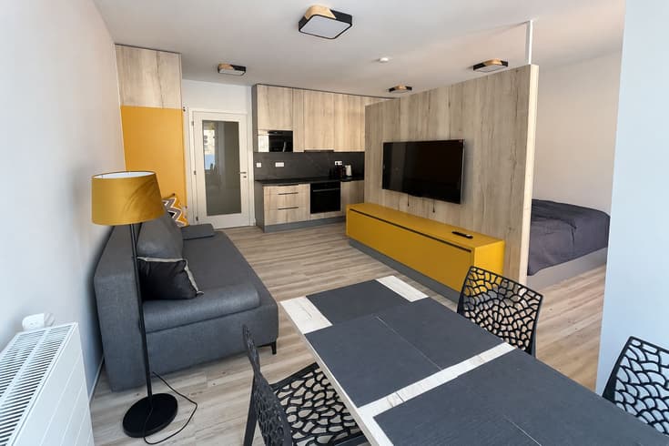 Apartmán s výhledem na sjezdovku