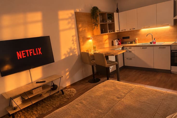 Útulný apartmán Bytča s balkónom a výhľadom na Súľovské skaly