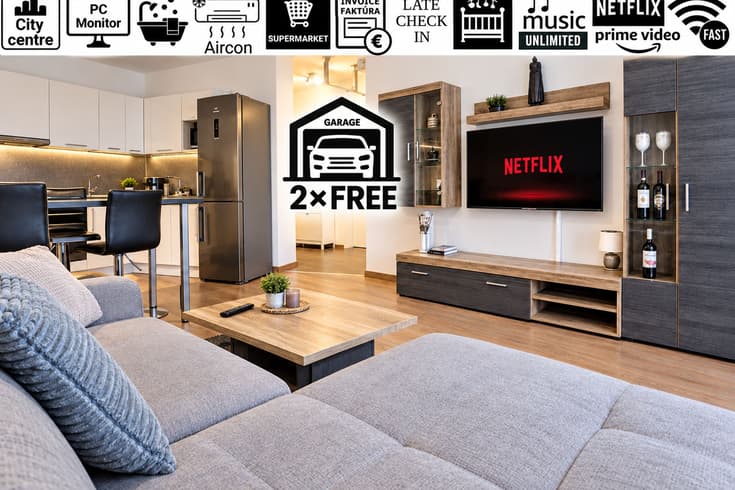 E2 Luxusný Byt pri Hlavnej s Garážou a Supermarketom Apartmán s 1 spálňou - Nadštandardné Byty v Košiciach