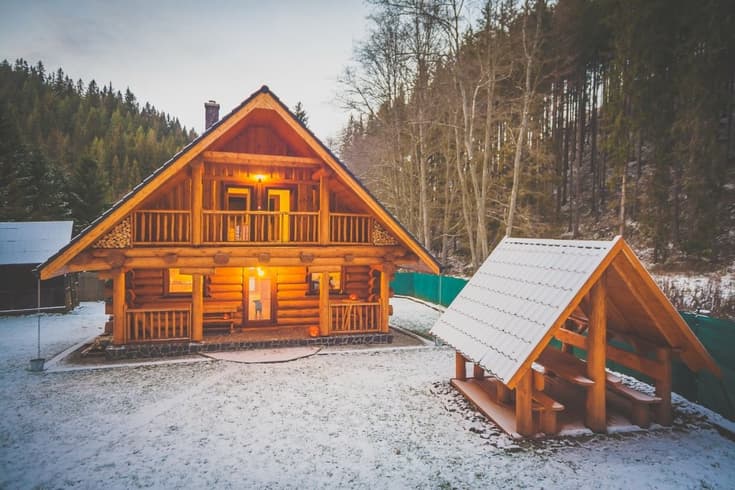 Házikó Lopušná dolina télen