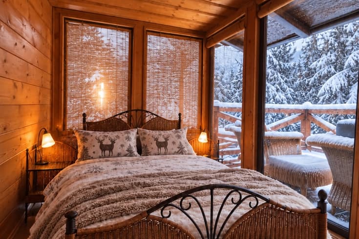 Ferienhaus Jazierce im Winter