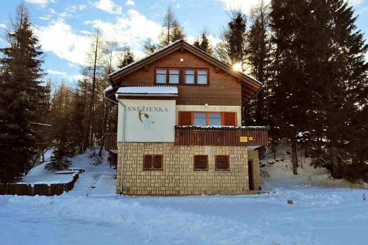 Chata Snežienka v zime