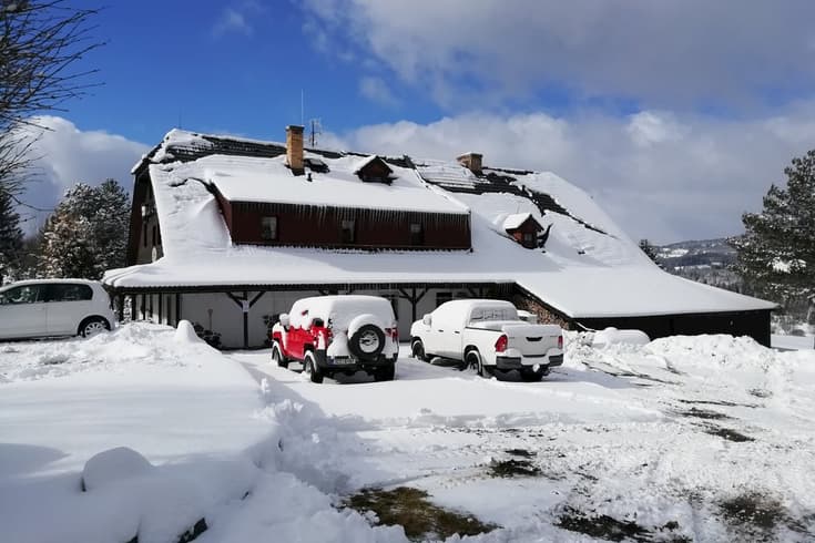 Hotel Farma U Mauritzů v zimě