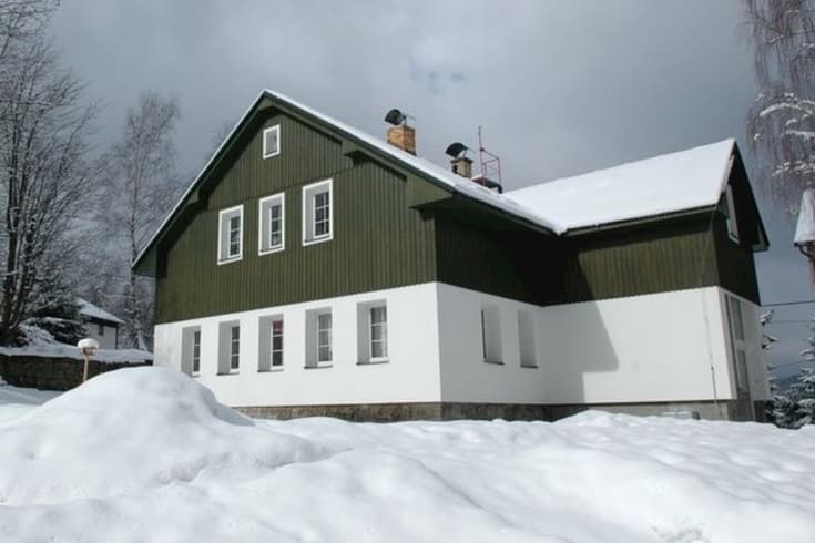 Mountain cottage Bludička in the winter