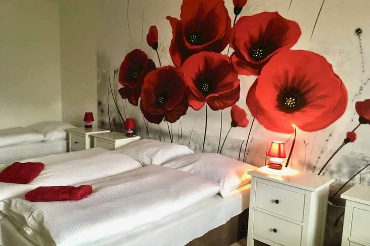 Apartmány na náměstí v zimě