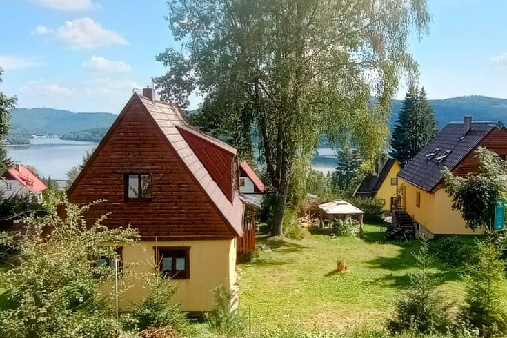 Výhled z apartmánu A1 a A2 - Apartmány u lesa