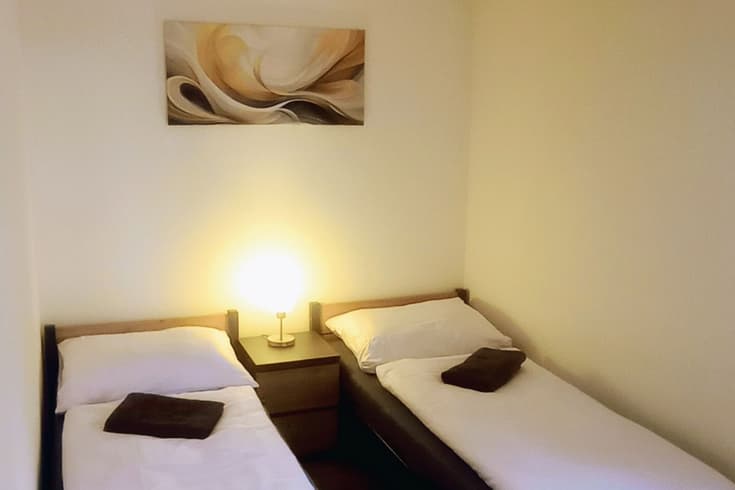 Výhled z apartmánu A1 a A2 - Apartmány u lesa