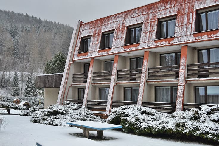 Hotel Slatina v zimě