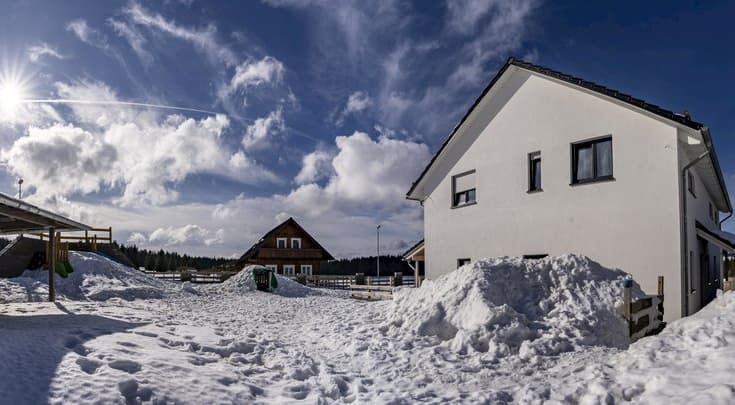 Apartmány pod sjezdovkou v zimě