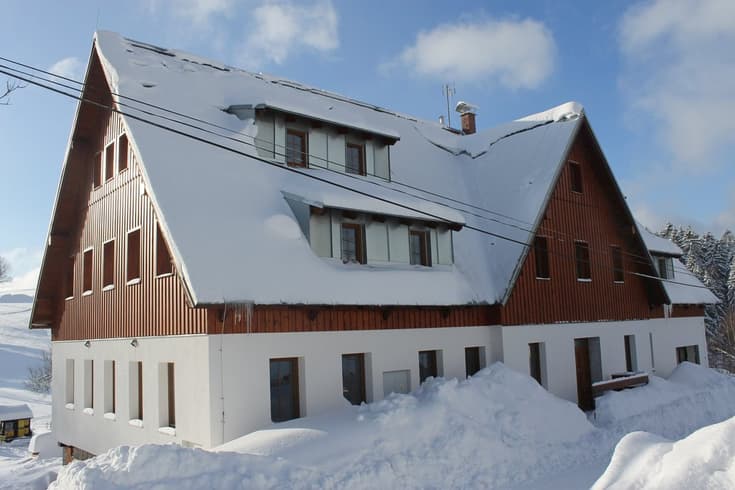 Pension Vila Vilekula in the winter