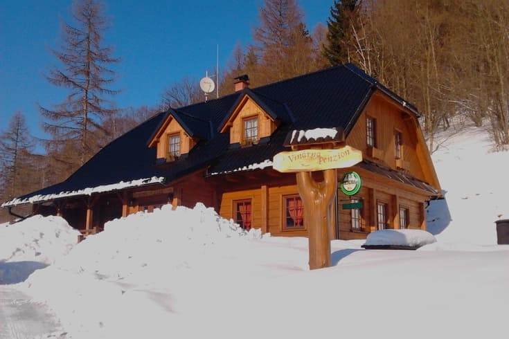 Chalet pod strání in the winter