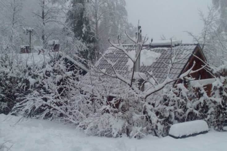 Ferienhaus Slávik Sklené Teplice im Winter