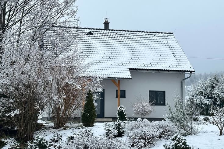 Chata U Potůčku v zimě