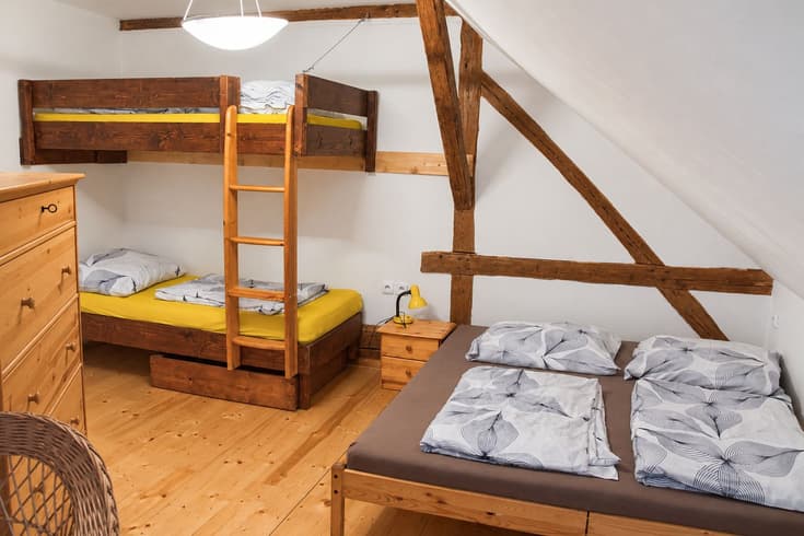 Čtyřlůžkový pokoj s palandou  - Chalupa Škola