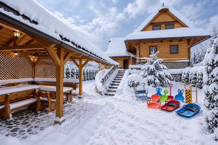 Wellness Blockhaus Zuberec im Winter