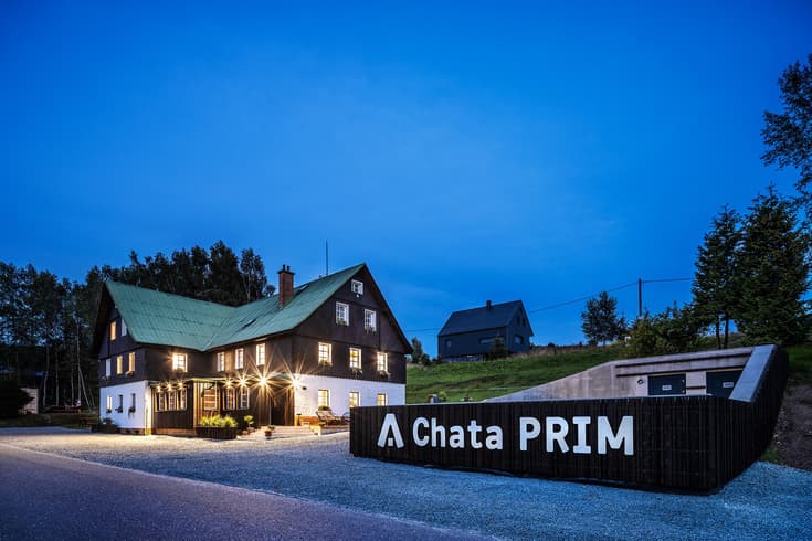 Chata Prim v zimě