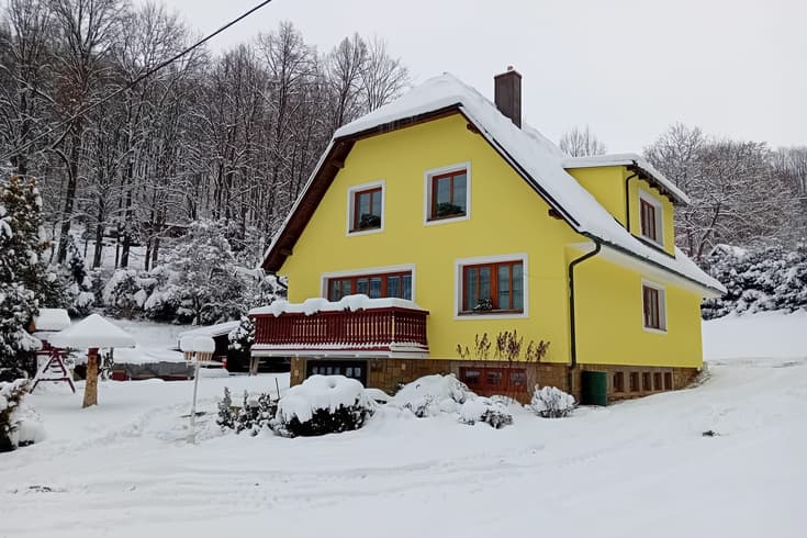 WELLNESS ubytování Lanšperk v zimě